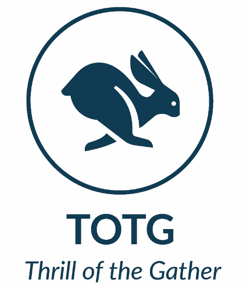 TOTG logo featuring a leaping rabbit inside a circle, with the text ‘TOTG’ and ‘Thrill of the Gather’ below